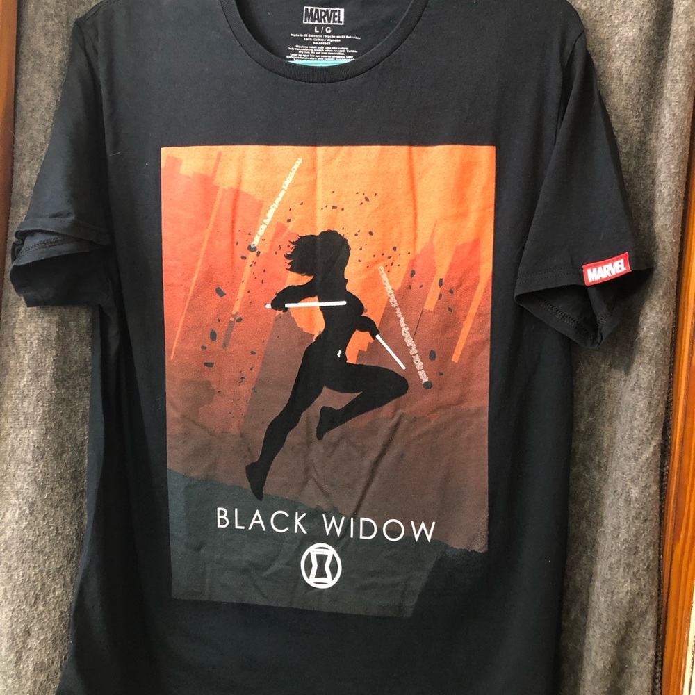 Marvel Black and Orange Graphic Tee